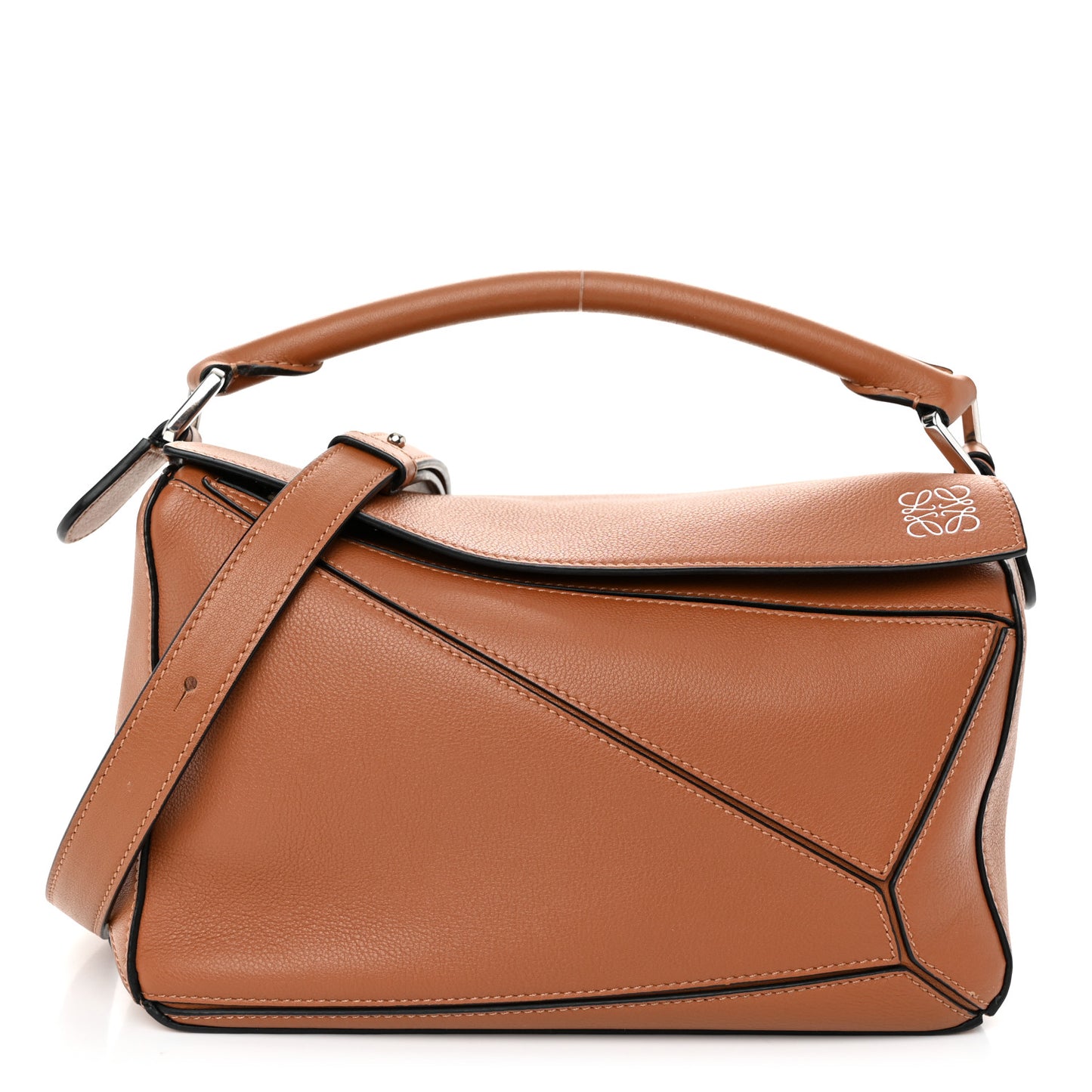Calfskin Small Puzzle Bag Tan
