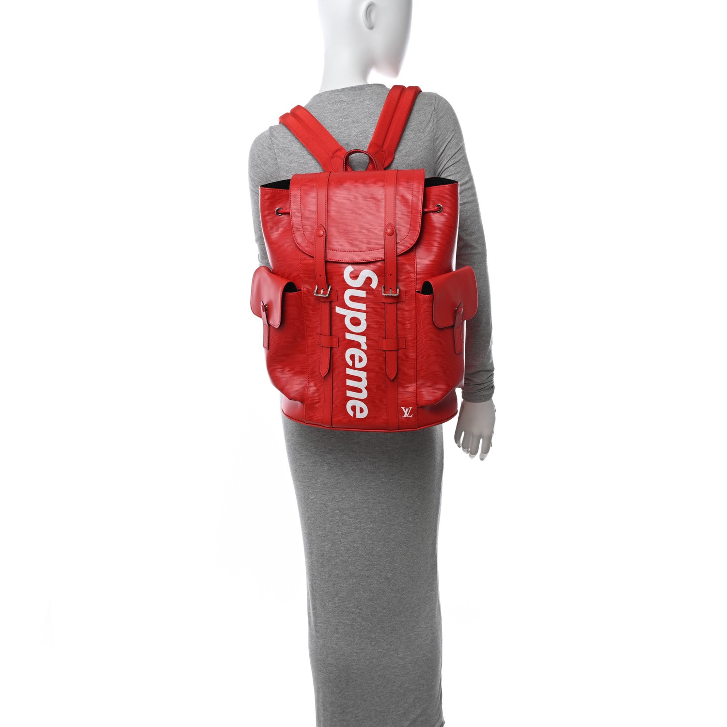 Louis Vuitton X SUPREME Epi Christopher Backpack PM Red 2 of 10