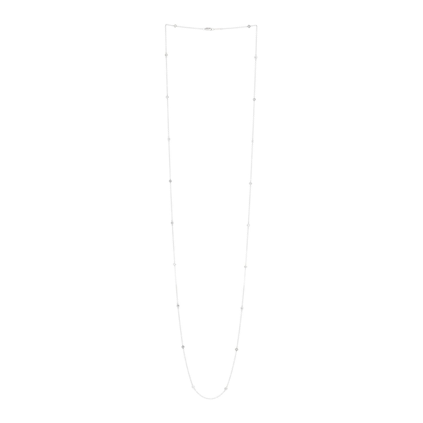 Platinum Diamond 1.10ctw Elsa Peretti Chain Necklace 36"
