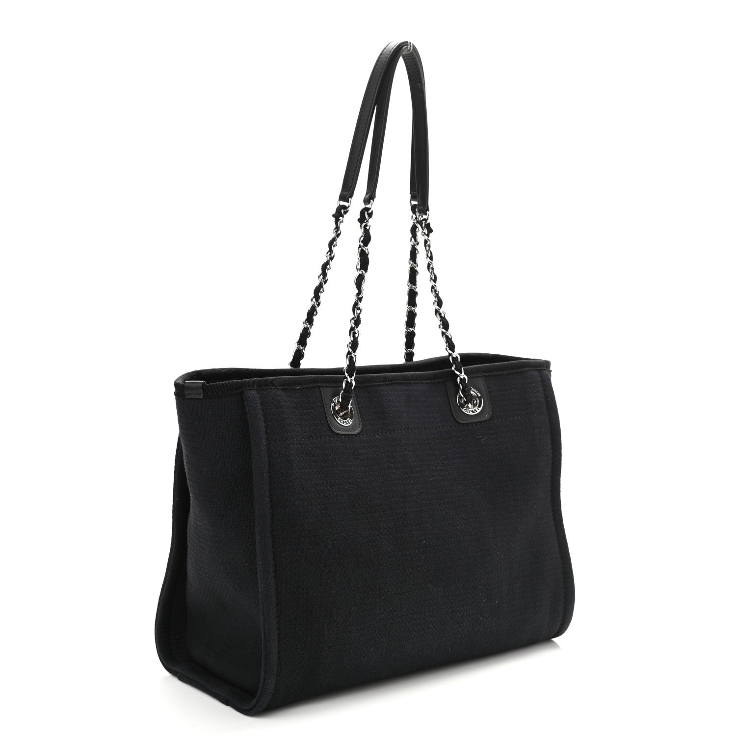 Chanel Mixed Fibers Small Deauville Tote Black 5 of 11
