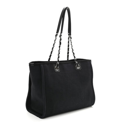 Chanel Mixed Fibers Small Deauville Tote Black 5 of 11