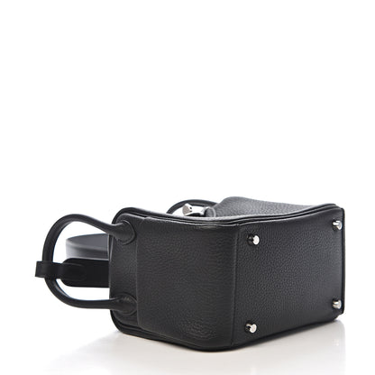 Hermes Taurillon Clemence Mini Lindy 20 Black 3 of 10
