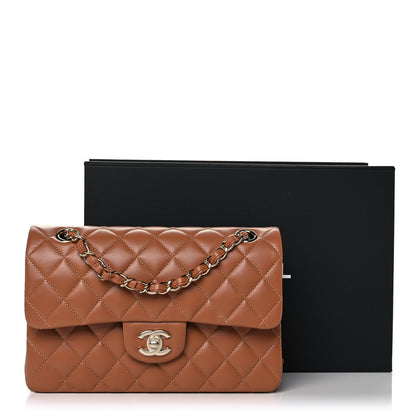 Chanel Lambskin Quilted Small Double Flap Brown 11 of 11