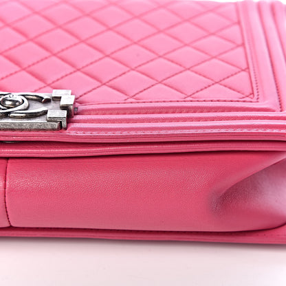 Chanel Lambskin Quilted New Medium Boy Flap Pink 14 of 16