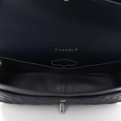 Chanel Caviar Quilted Jumbo Double Flap Navy Blue 5 of 12