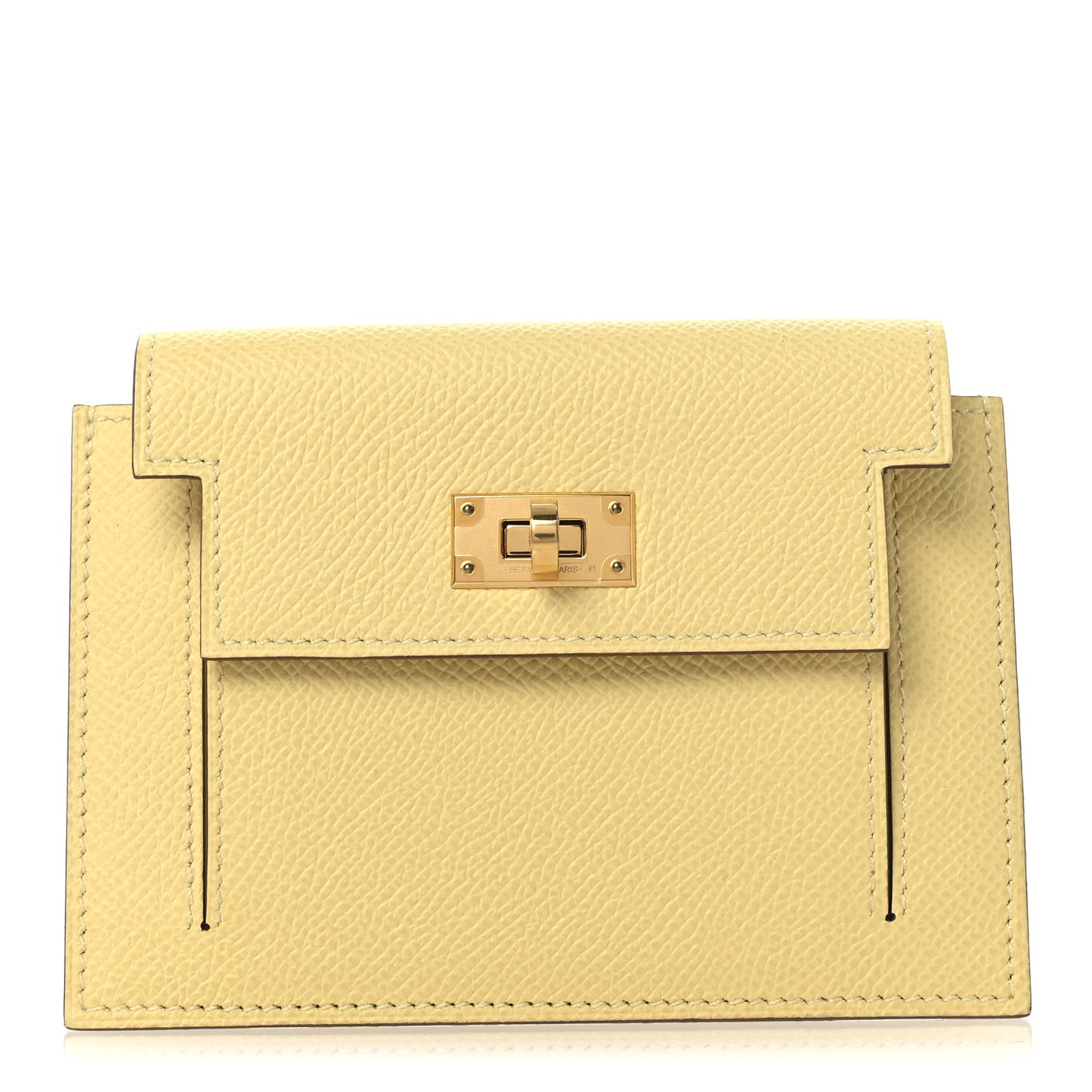 Epsom Kelly Pocket Compact Wallet Jaune Poussin