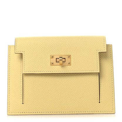 Hermes Epsom Kelly Pocket Compact Wallet Jaune Poussin 1 of 10