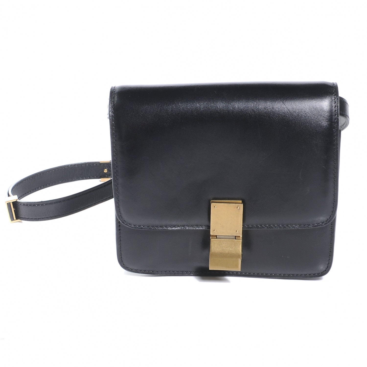 Celine Leather Small Classic Box Flap Bag Black 1 of 8