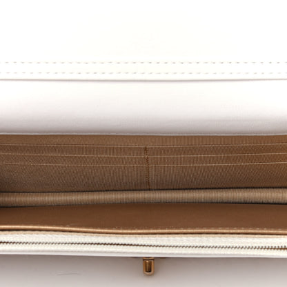 Chanel Lambskin Quilted CC Pearl Crush Wallet on Chain WOC White 8 of 27
