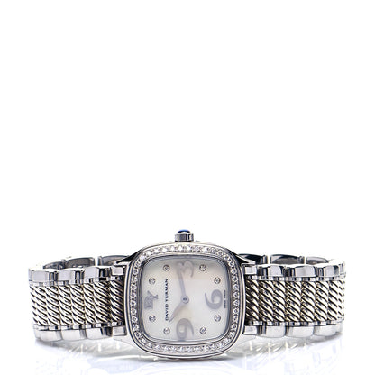 David Yurman Stainless Steel Diamond Bezel Mother of Pearl 25mm Thoroughbred Quartz Watch 2 of 6
