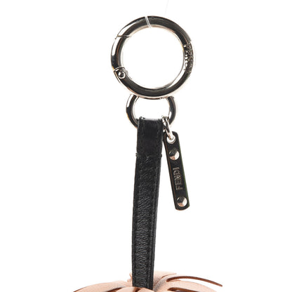 Fendi Fox Rabbit Fur Nappa Pineapple Bag Charm Verde Scuro Baby Pink Multicolor 3 of 4