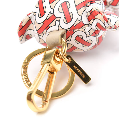 Burberry Calfskin Print Monogram Thomas Bear Bag Charm Beige Red 3 of 3
