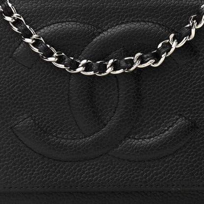 Chanel Caviar Timeless CC Wallet On Chain WOC Black 8 of 10