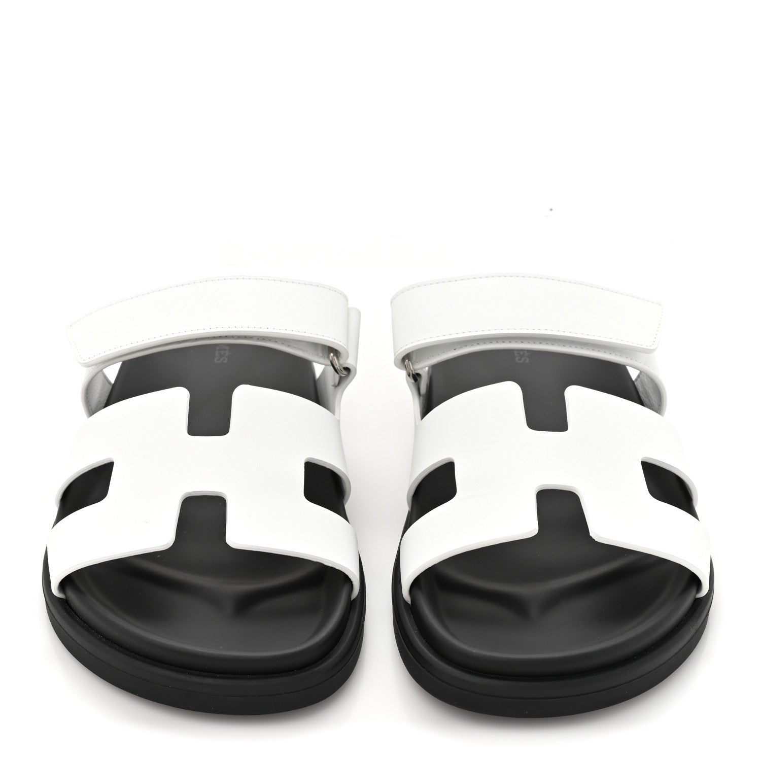 Hermes Calfskin Womens Chypre Sandals 38 White 2 of 8