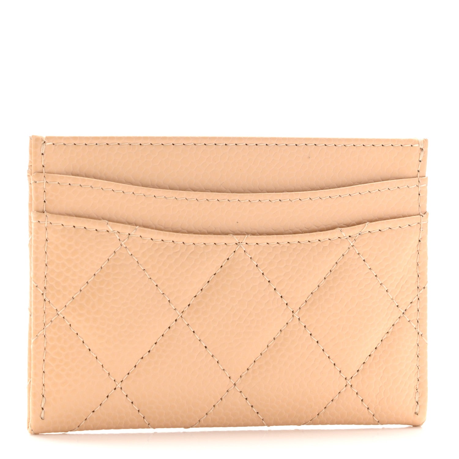 Chanel Caviar Quilted Card Holder Beige 3 of 8