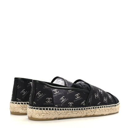 Chanel Mesh Grosgrain CC Espadrilles 41 Black White 4 of 6