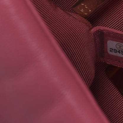 Chanel Goatskin Quilted Large 19 Flap Pink 9 of 11