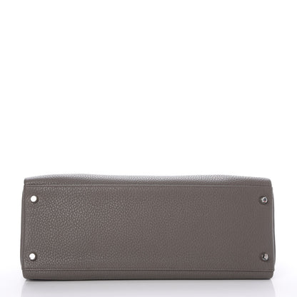 Hermes Taurillon Clemence Kelly Retourne 32 Etain 6 of 33