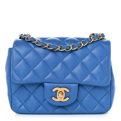 Chanel Lambskin Quilted Mini Square Flap Blue 1 of 12