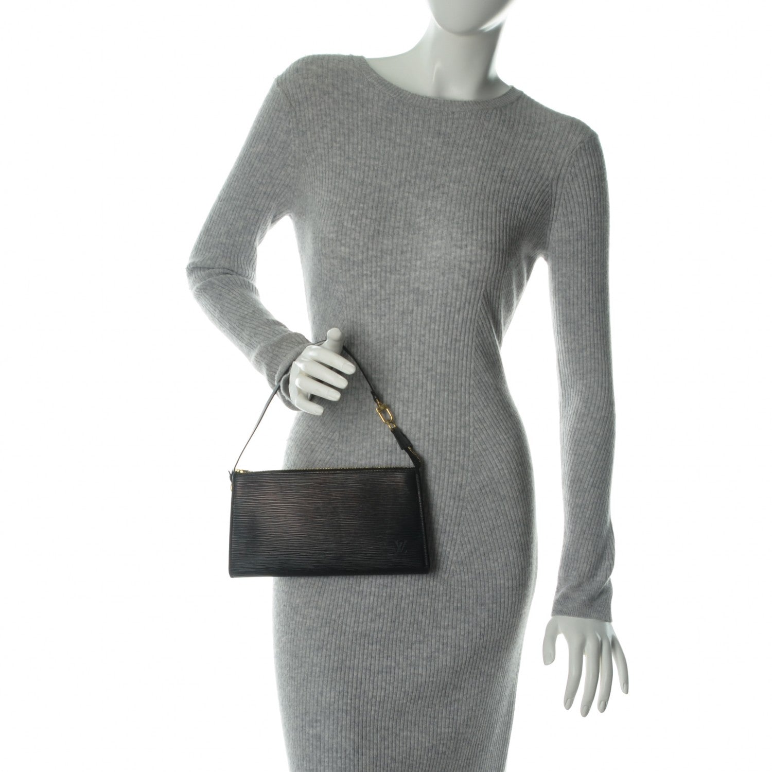 Louis Vuitton Epi Pochette Accessories 24 Black 2 of 7