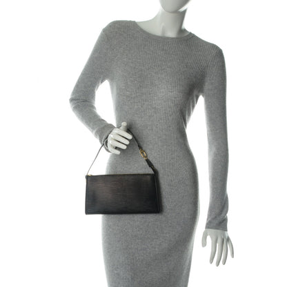 Louis Vuitton Epi Pochette Accessories 24 Black 2 of 7