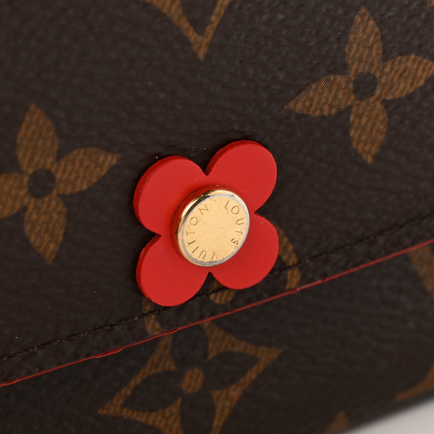 Louis Vuitton Monogram Bloom Flower Emilie Wallet Coquelicot 9 of 12