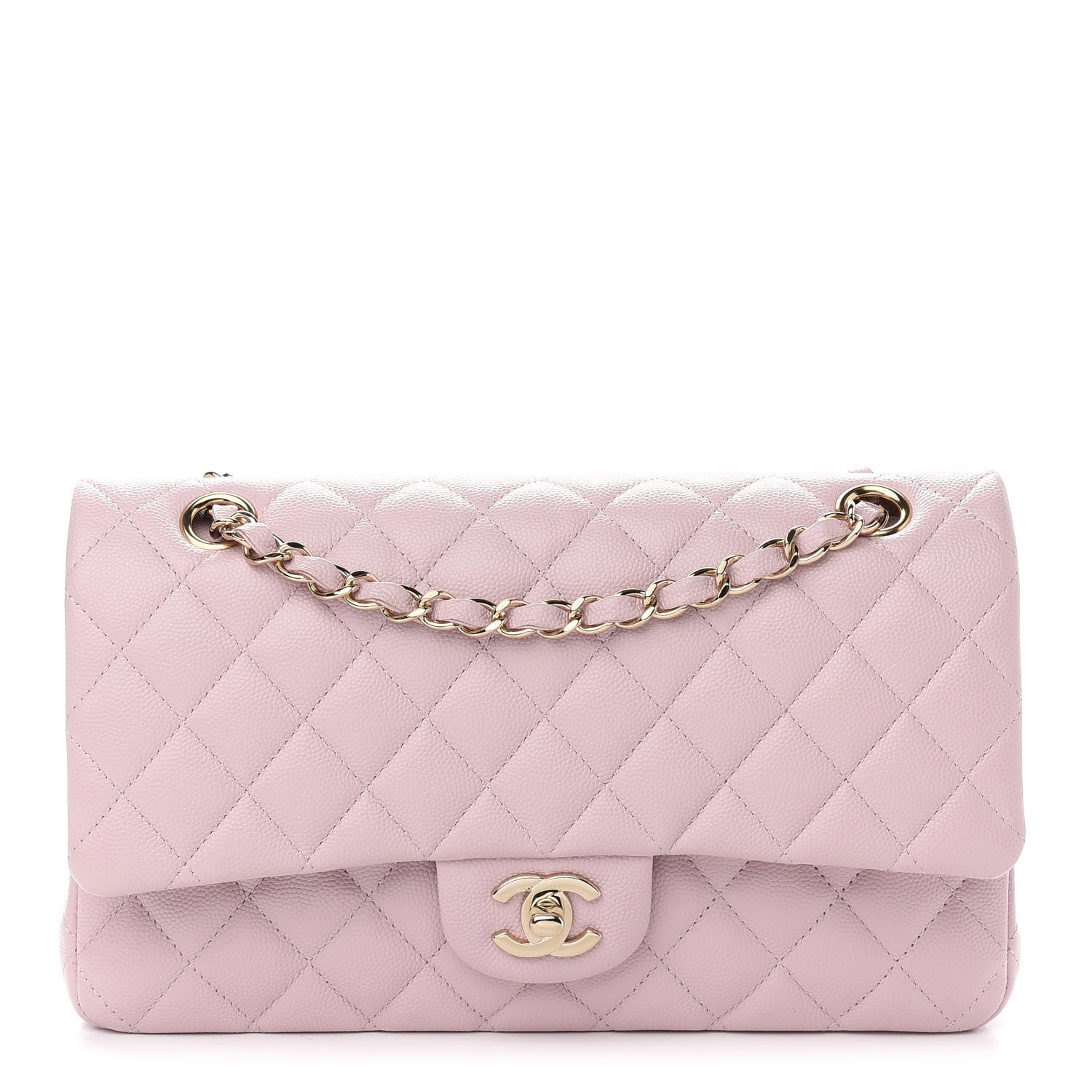 Chanel Caviar Quilted Medium Double Flap Light Pink 1 of 11