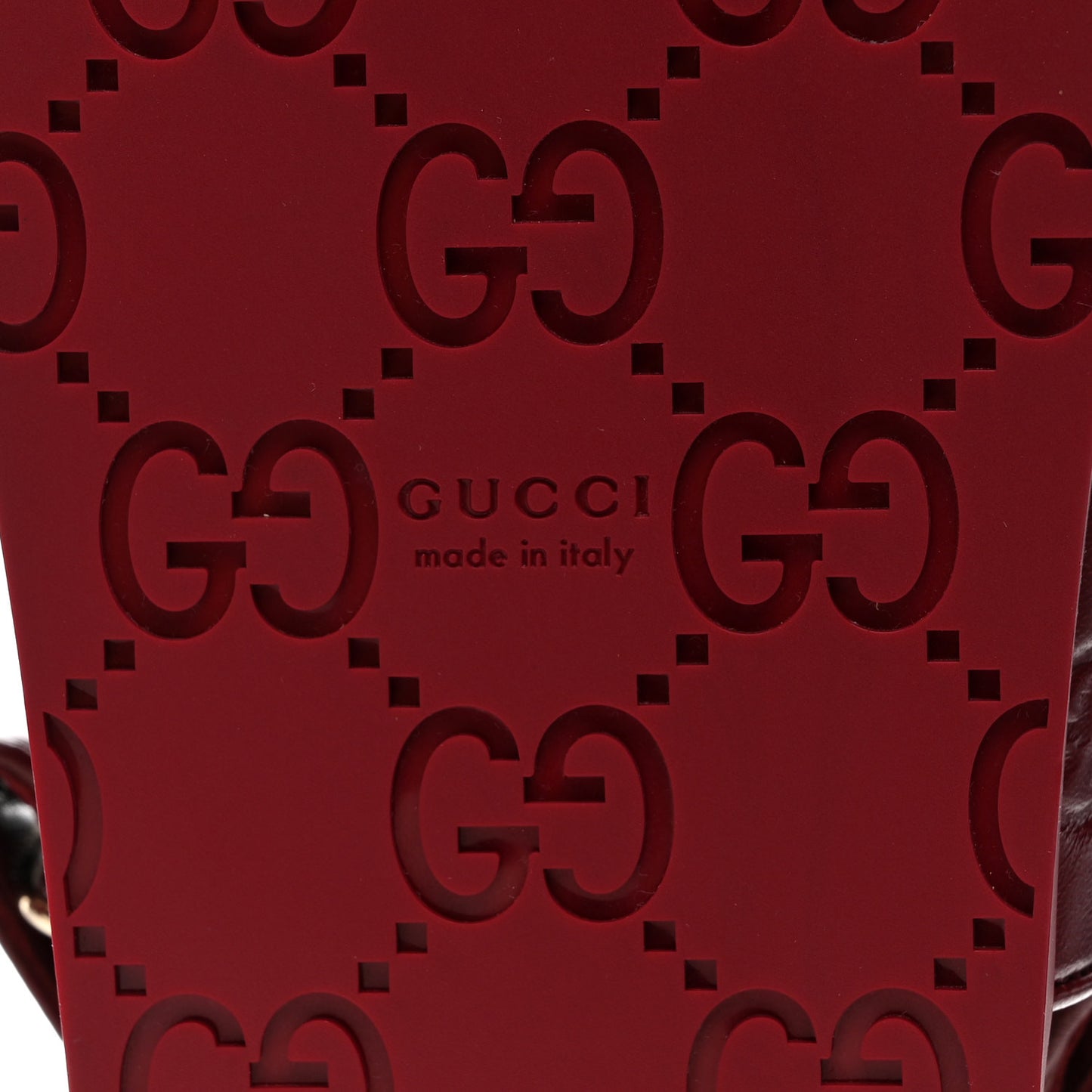 Guccissima GG Embossed Womens Sandals 36 Rosso Ancora