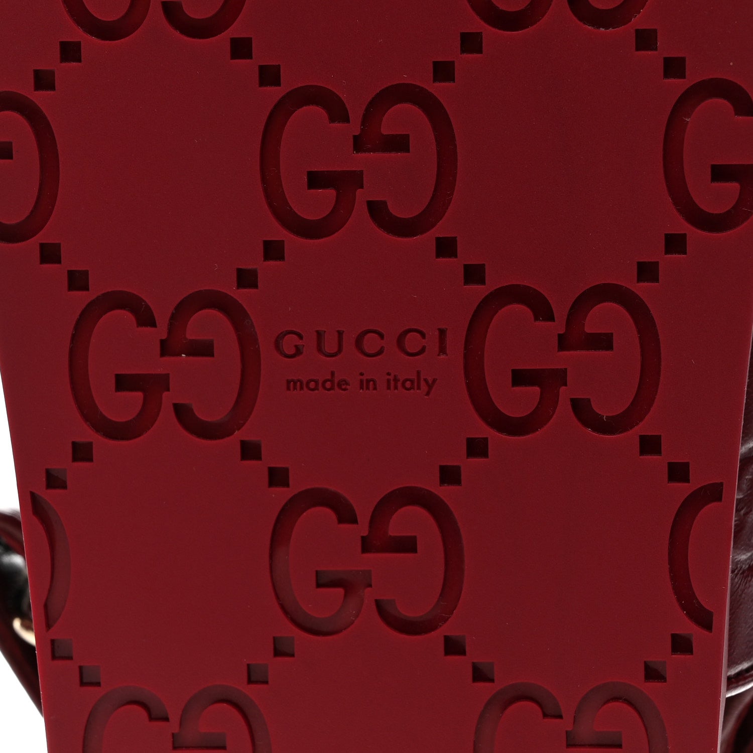 Gucci Guccissima GG Embossed Womens Sandals 36 Rosso Ancora 7 of 10