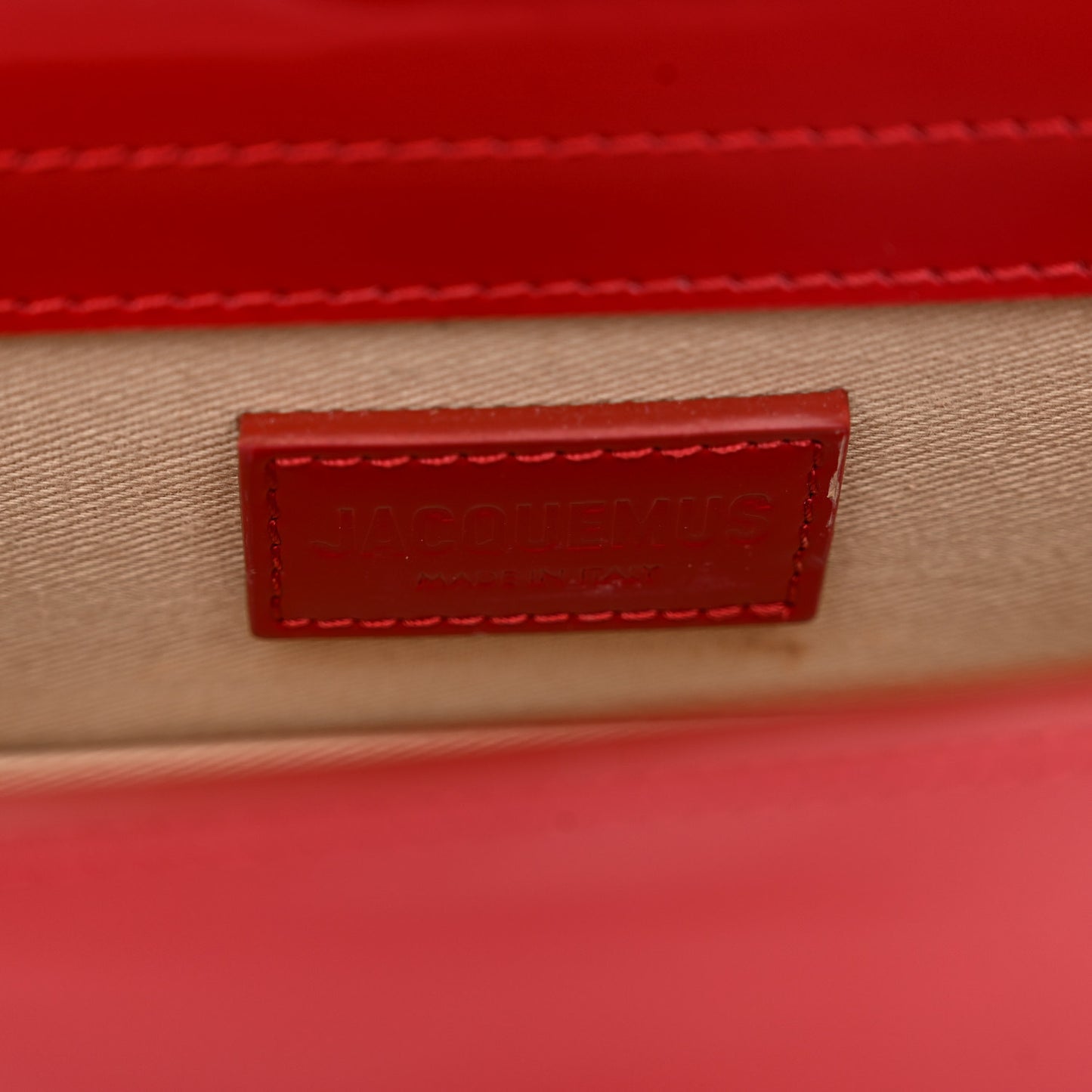 Glazed Calfskin Le Bambino Red