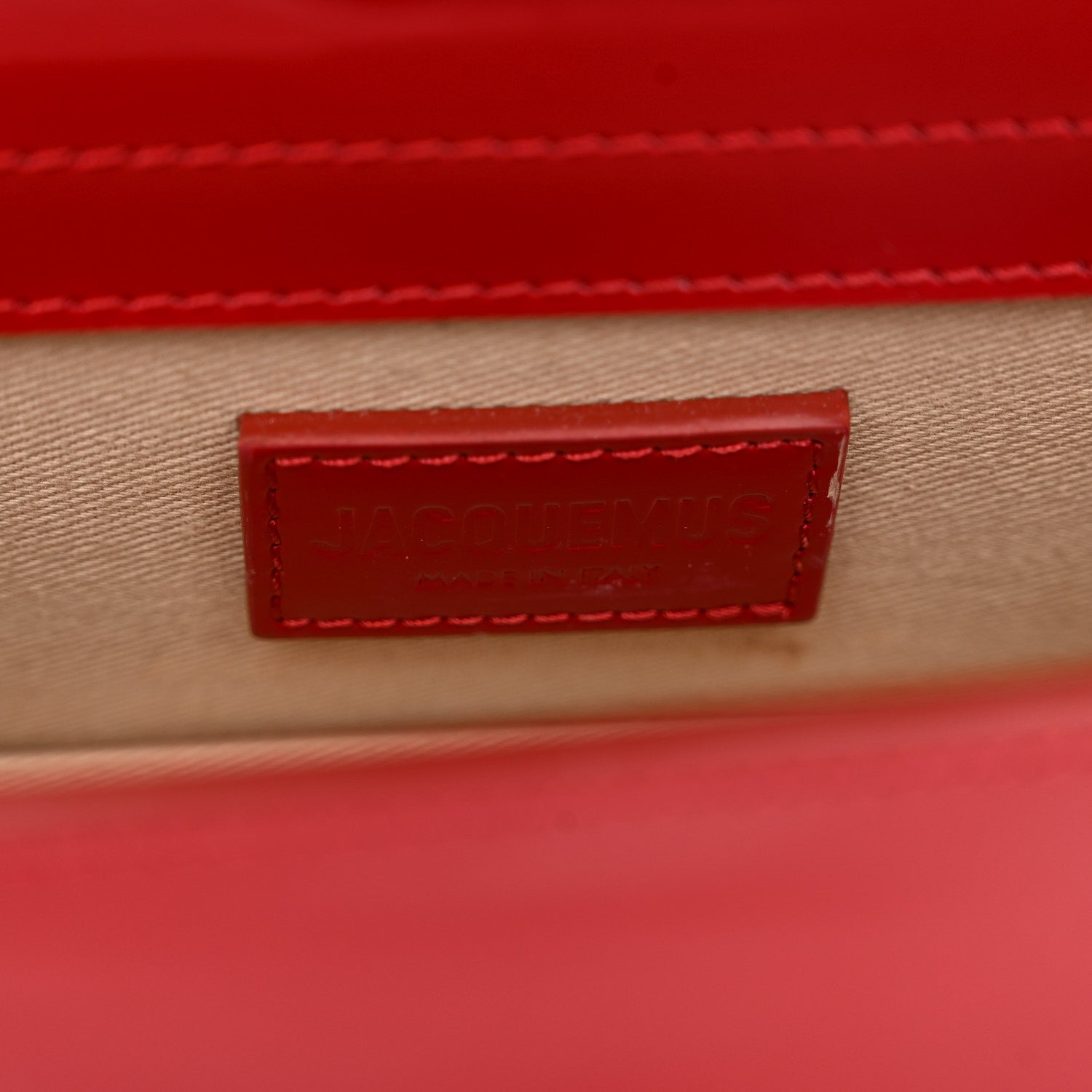 Jacquemus Glazed Calfskin Le Bambino Red 6 of 9