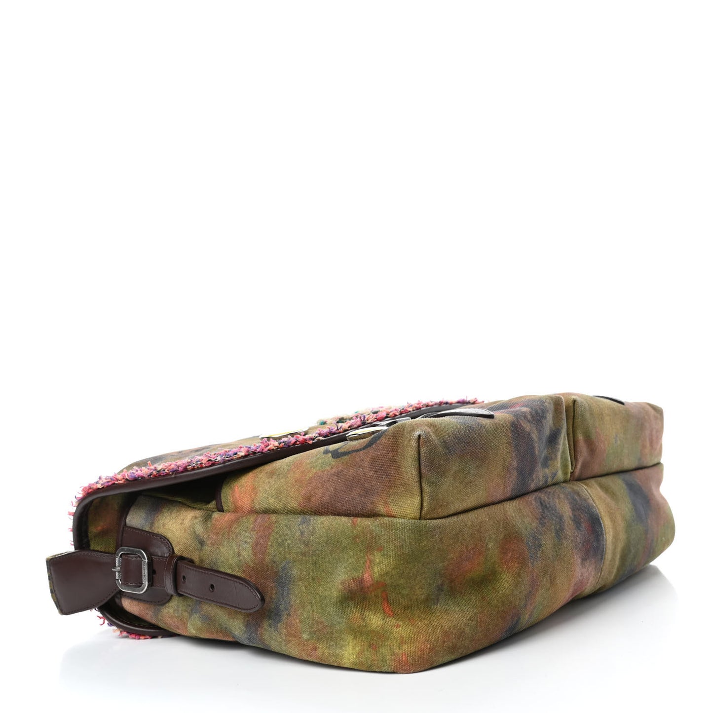Washed Toile Large Graffiti On The Pavements Messenger Khaki Multicolor