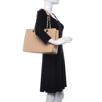 Chanel Caviar Quilted Grand Shopping Tote GST Beige Clair 2 of 11