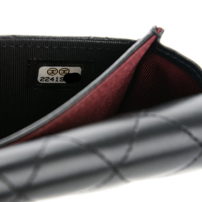 Chanel Lambskin Quilted Flap Card Holder Black 8 of 8