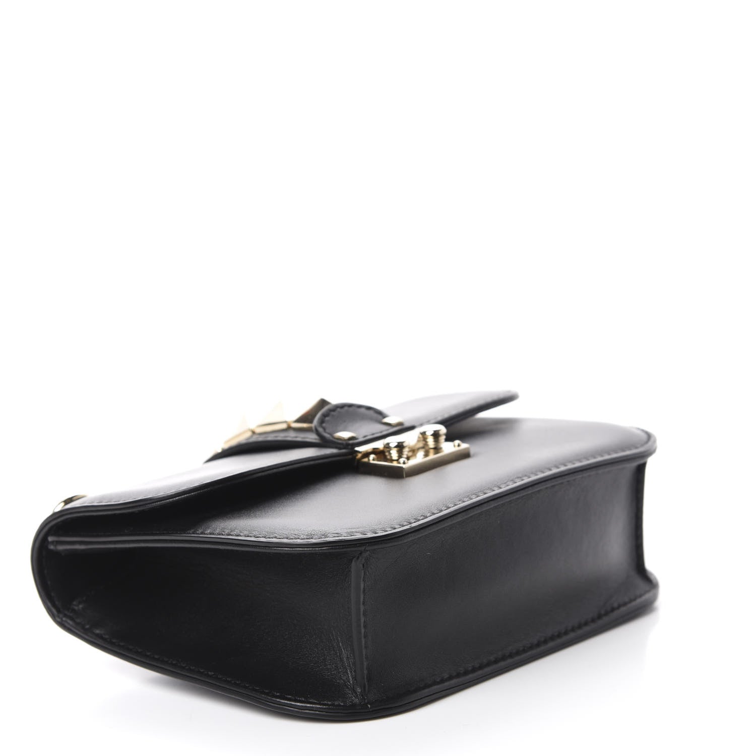Valentino Garavani Vitello Small Glam Lock Rockstud Flap Black 4 of 10
