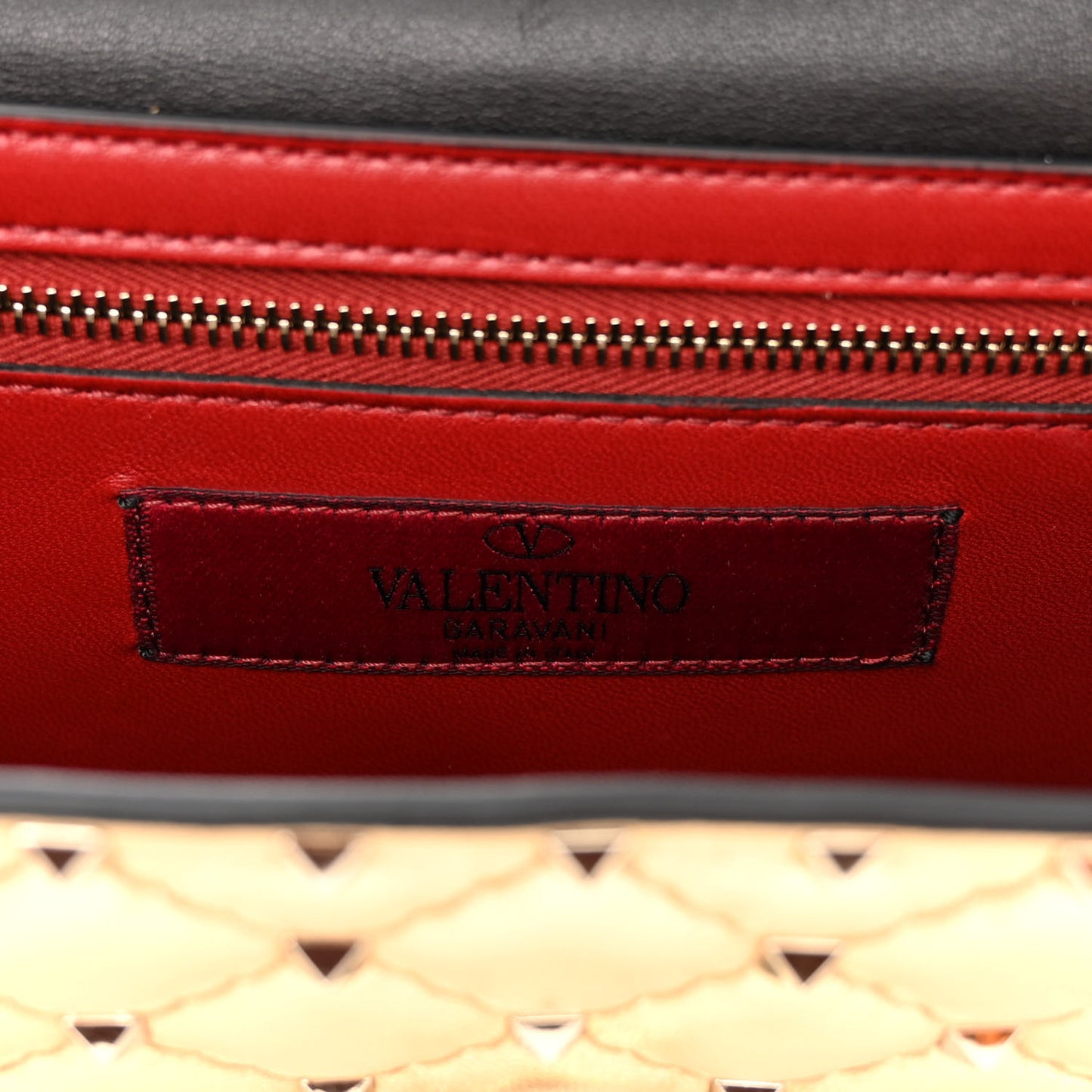 Metallic Nappa Rockstud Spike Wallet on Chain Mekong