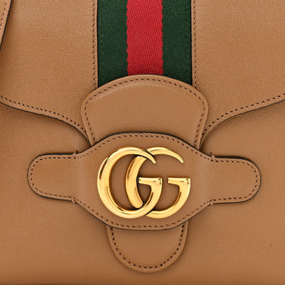 Gucci New Sakai Calfskin Lux Web Small Dahlia Messenger Shoulder Bag Quarz Beige 8 of 10