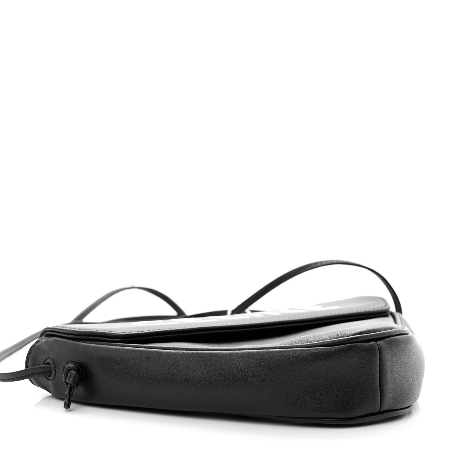 Smooth Calfskin Triangle Crossbody Bag Black