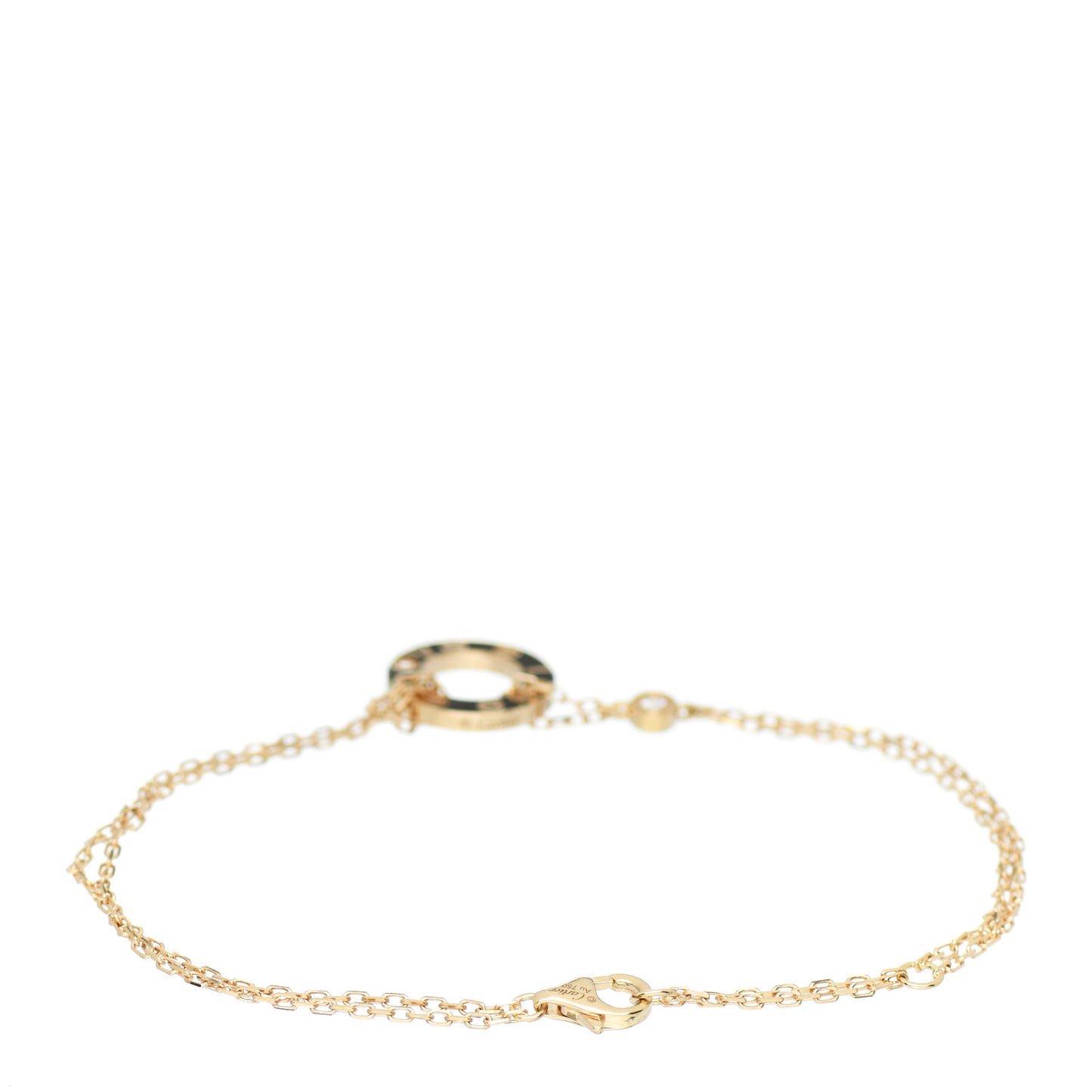 18K Yellow Gold Diamond LOVE Bracelet