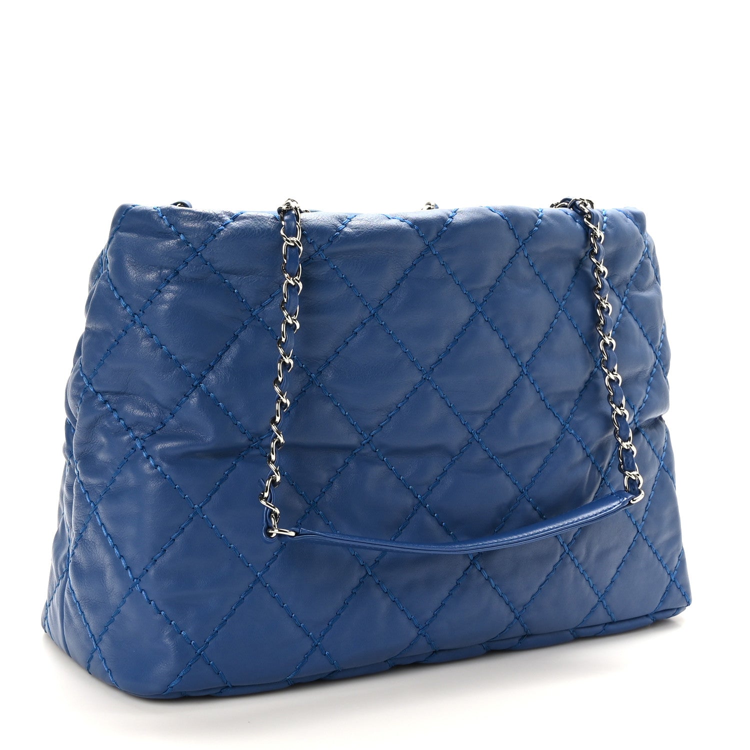Chanel Calfskin Love Me Tender Large Tote Blue 3 of 9
