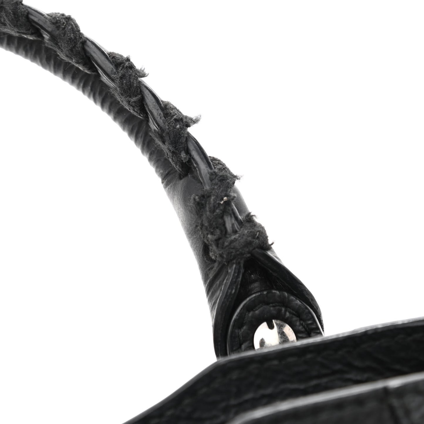Matte Goatskin Rubber Covered Classic Hardware Mini City Black