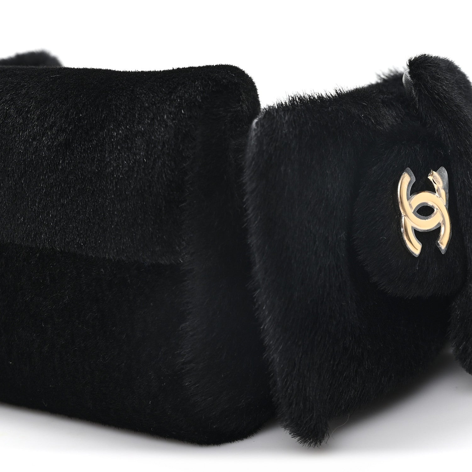 Chanel Pony Hair Mini Chanel 25 Handbag Black 10 of 11