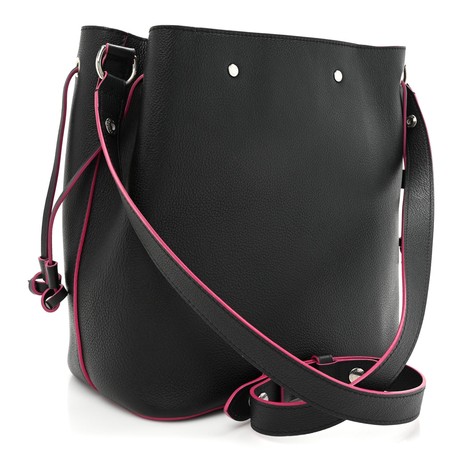 Louis Vuitton Calfskin Lockme Bucket Black 3 of 13