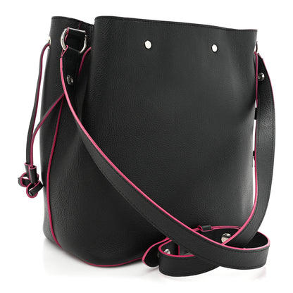Louis Vuitton Calfskin Lockme Bucket Black 3 of 13
