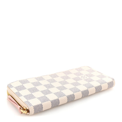Louis Vuitton Damier Azur Clemence Wallet Rose Ballerine 4 of 6