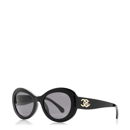 Chanel Acetate Polarized Oval CC Sunglasses 5469-B-A 1 of 8