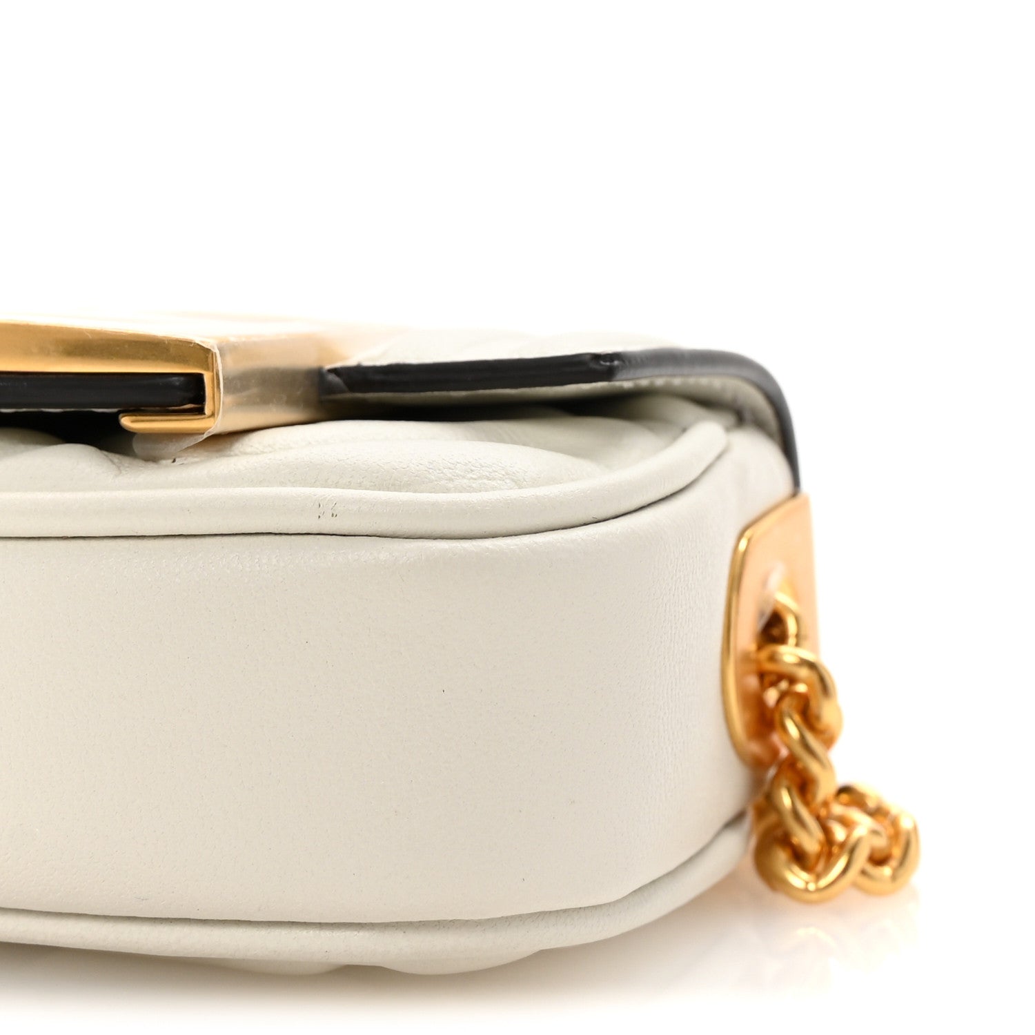 Fendi Nappa Matisse FF Embossed Nano Chain Baguette White 9 of 9