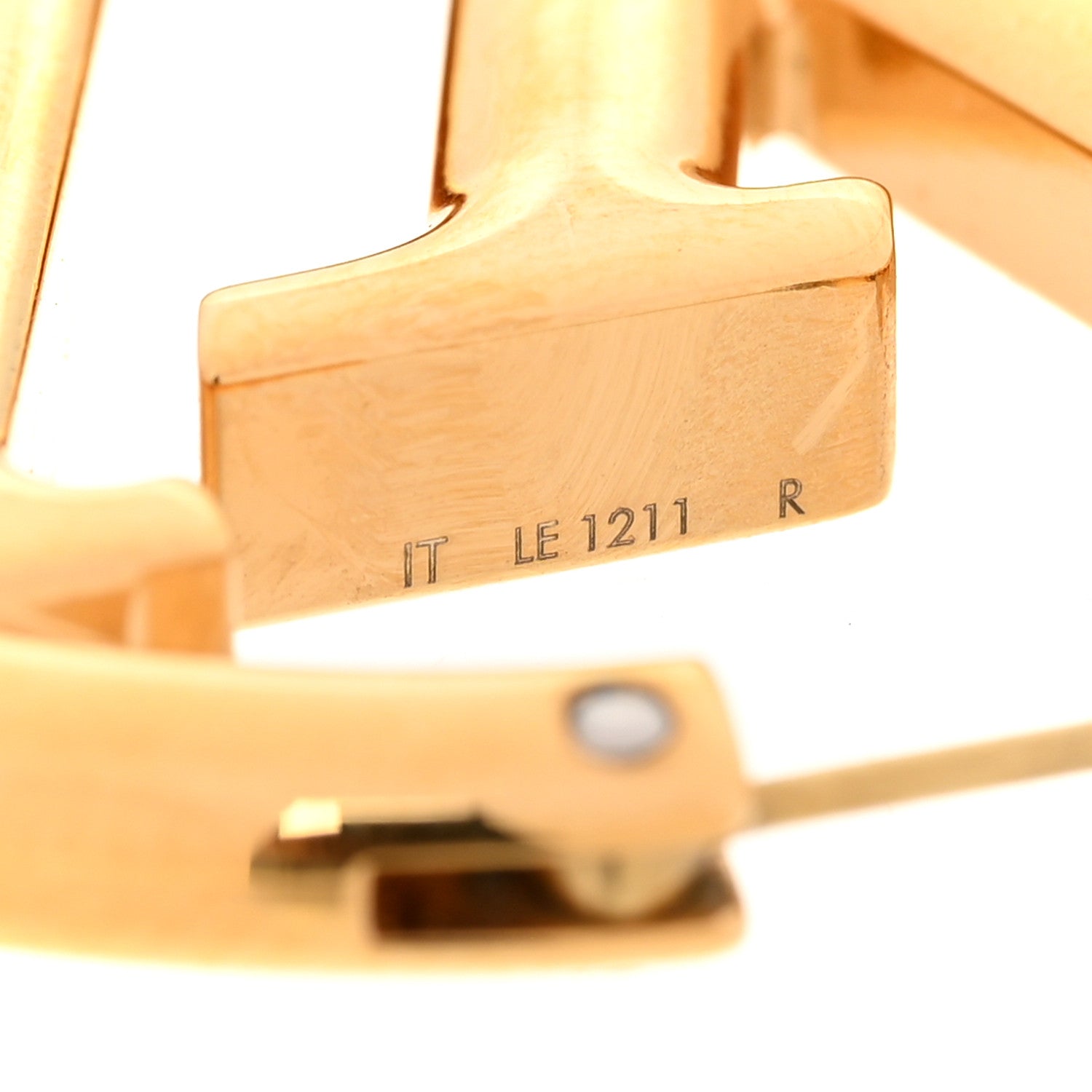 Louis Vuitton Metal Louise Hoop Earrings Gold Gold 5 of 6