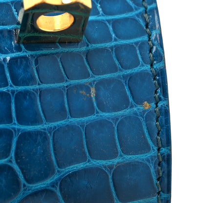 Hermes Shiny Alligator Collier De Chien CDC Bracelet S Bleu Izmir 7 of 7