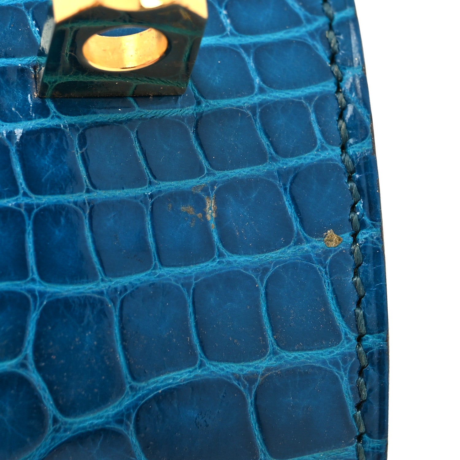 Hermes Shiny Alligator Collier De Chien CDC Bracelet S Bleu Izmir 7 of 7